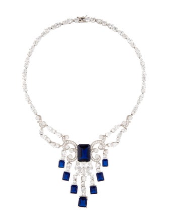 CZ by Kenneth Jay Lane Cubic Zirconia Statement Collar Necklace