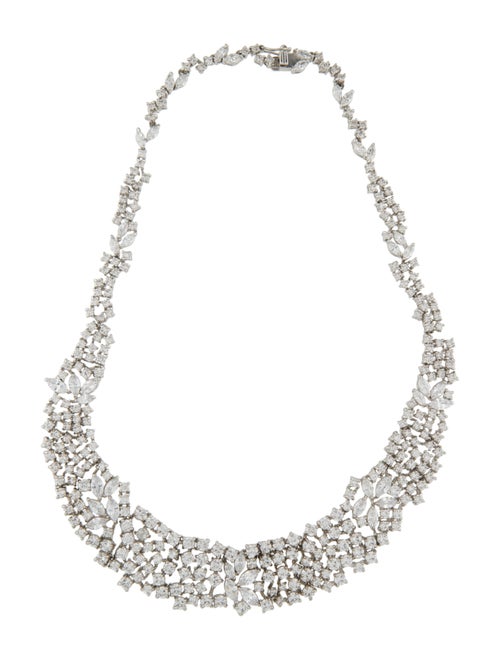 CZ by Kenneth Jay Lane Cubic Zirconia Mini Mosaic Cluster Collar Necklace