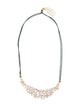 CZ by Kenneth Jay Lane Pearl & Cubic Zirconia Adjustable Collar Necklace