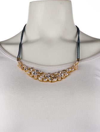 CZ by Kenneth Jay Lane Pearl & Cubic Zirconia Adjustable Collar Necklace