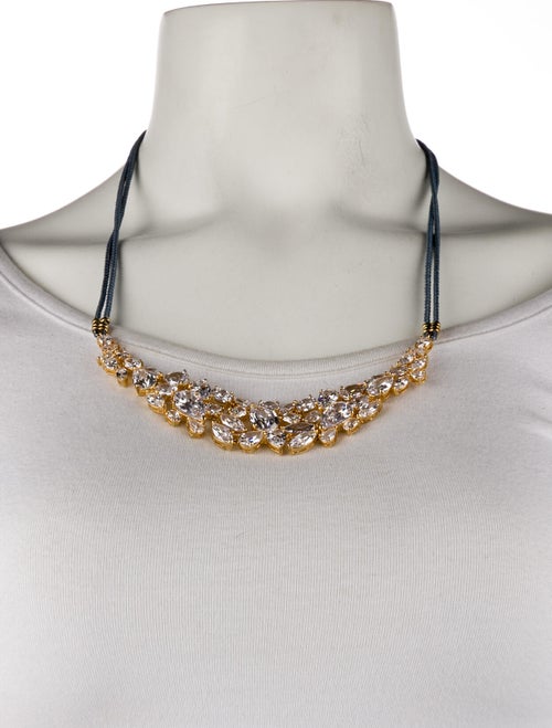 CZ by Kenneth Jay Lane Pearl & Cubic Zirconia Adjustable Collar Necklace