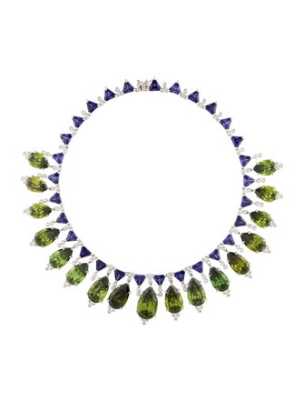 CZ by Kenneth Jay Lane Cubic Zirconia Collar Necklace