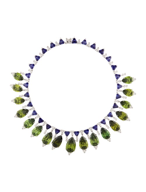 CZ by Kenneth Jay Lane Cubic Zirconia Collar Necklace