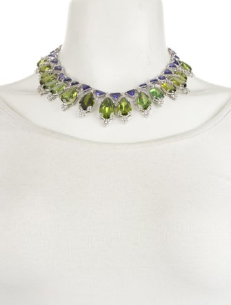 CZ by Kenneth Jay Lane Cubic Zirconia Collar Necklace