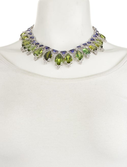 CZ by Kenneth Jay Lane Cubic Zirconia Collar Necklace
