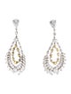 CZ by Kenneth Jay Lane Cubic Zirconia Teardrop Chandelier Earrings