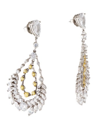 CZ by Kenneth Jay Lane Cubic Zirconia Teardrop Chandelier Earrings