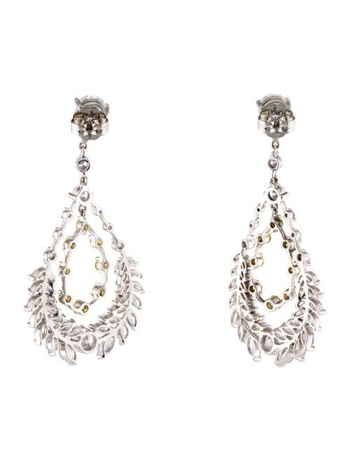 CZ by Kenneth Jay Lane Cubic Zirconia Teardrop Chandelier Earrings