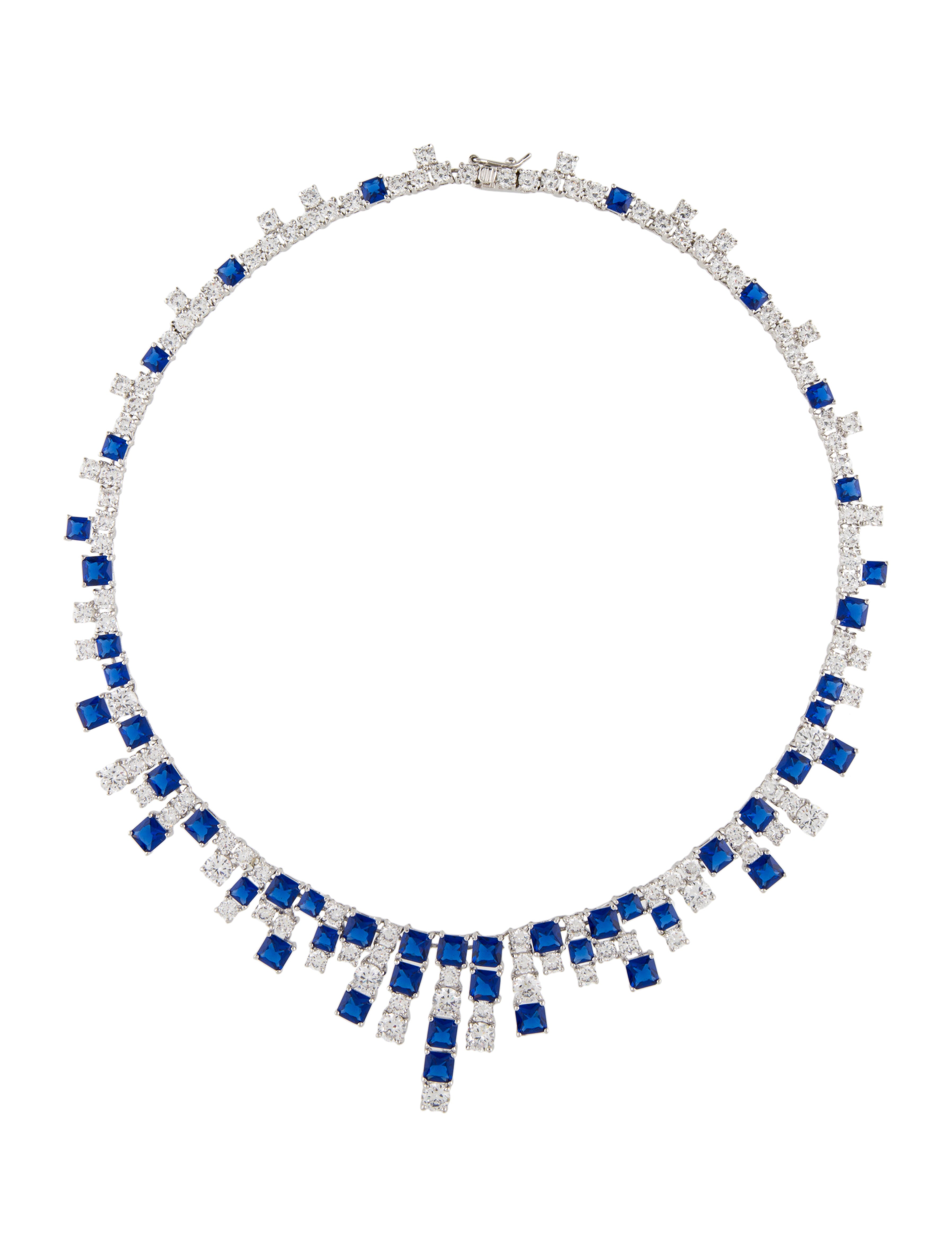 CZ by Kenneth Jay Lane Cubic Zirconia Collar Necklace