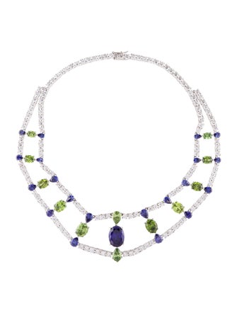 CZ by Kenneth Jay Lane Cubic Zirconia Collar Necklace