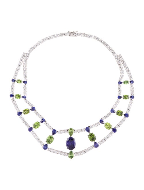 CZ by Kenneth Jay Lane Cubic Zirconia Collar Necklace