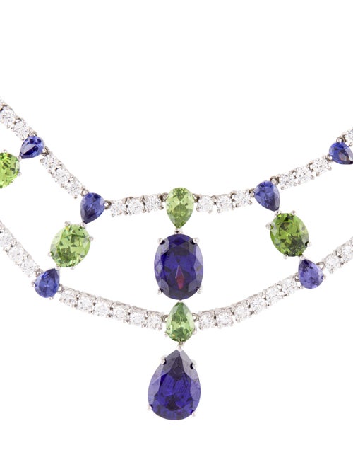 CZ by Kenneth Jay Lane Cubic Zirconia Collar Necklace