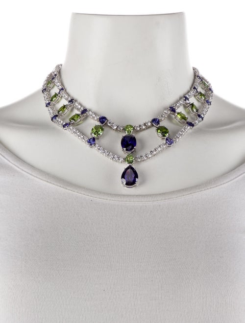 CZ by Kenneth Jay Lane Cubic Zirconia Collar Necklace
