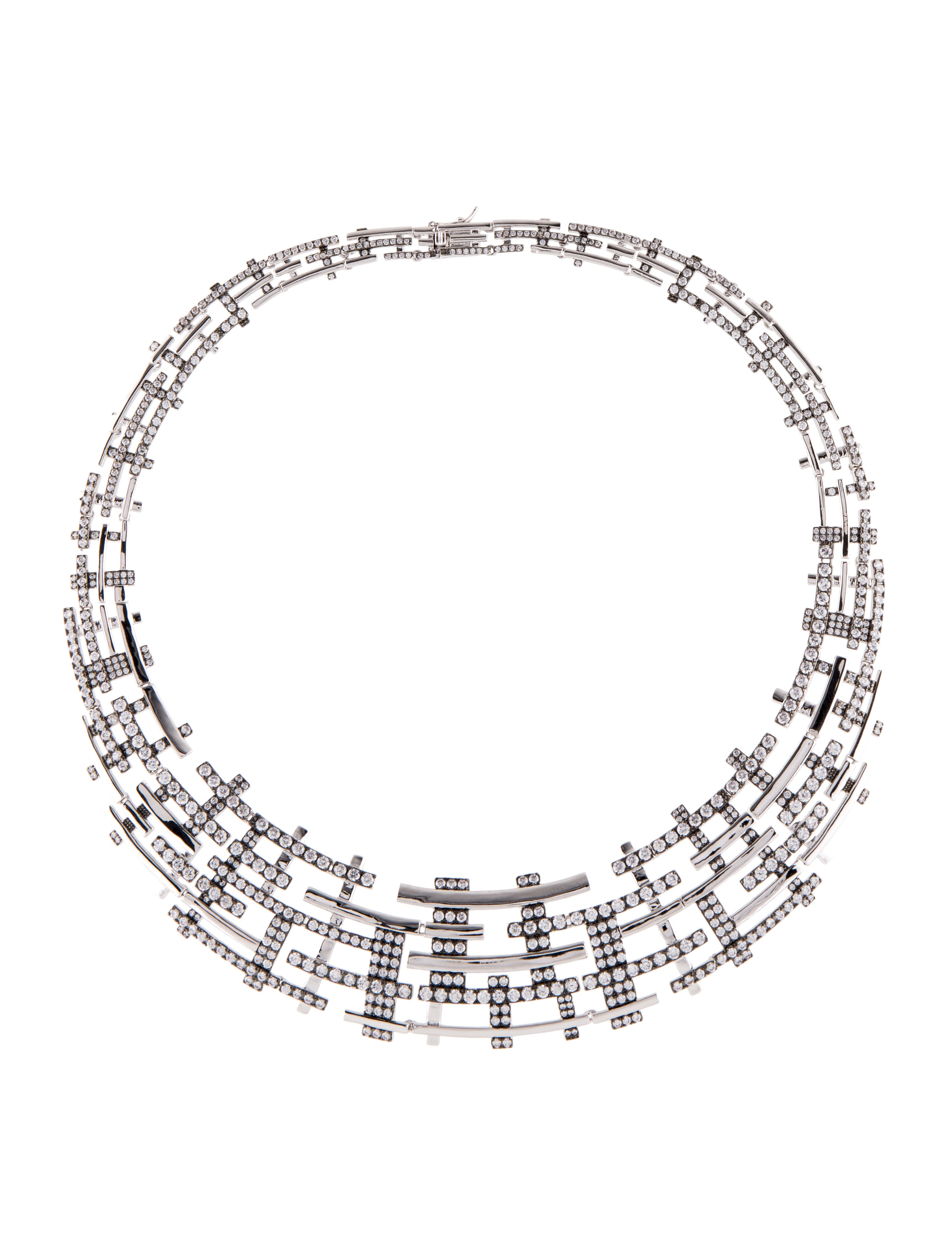 CZ by Kenneth Jay Lane Cubic Zirconia Collar necklace