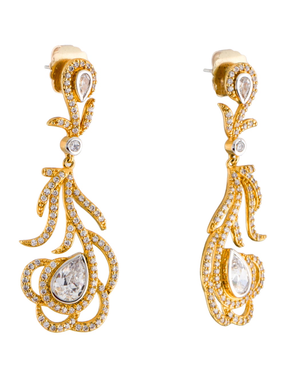 CZ by Kenneth Jay Lane Gold-Tone Metal & Cubic Zi… - image 3