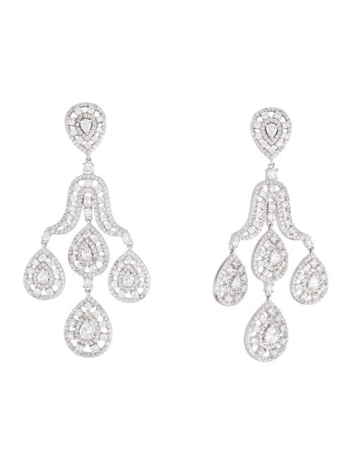 CZ by Kenneth Jay Lane Cubic Zirconia Pear Chandelier Earring