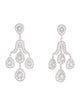 CZ by Kenneth Jay Lane Cubic Zirconia Pear Chandelier Earring