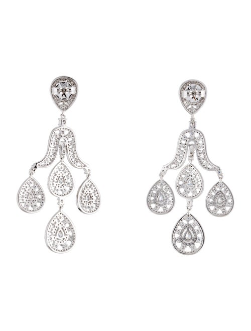 CZ by Kenneth Jay Lane Cubic Zirconia Pear Chandelier Earring