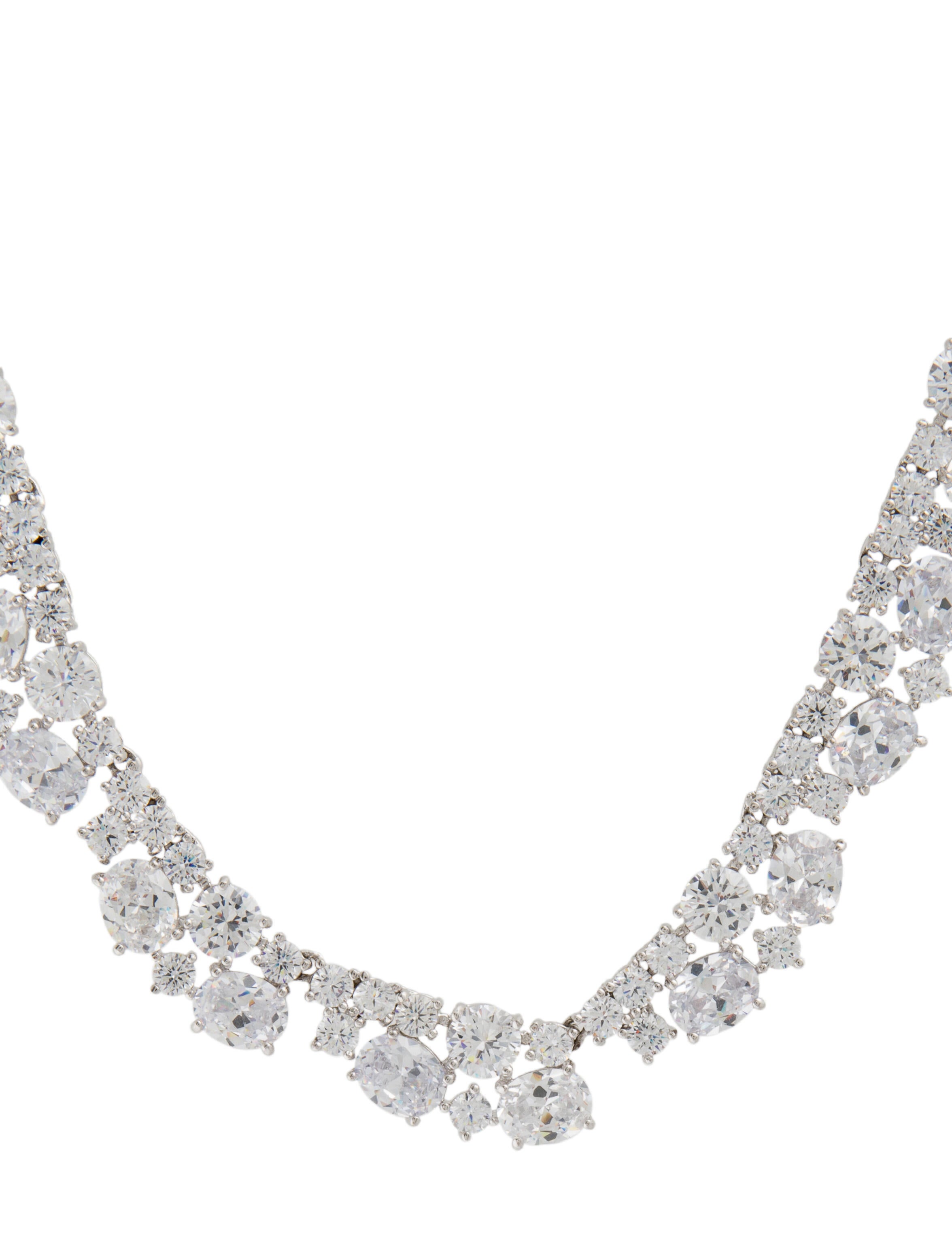 CZ by Kenneth Jay Lane Cubic Zirconia Collar Necklace