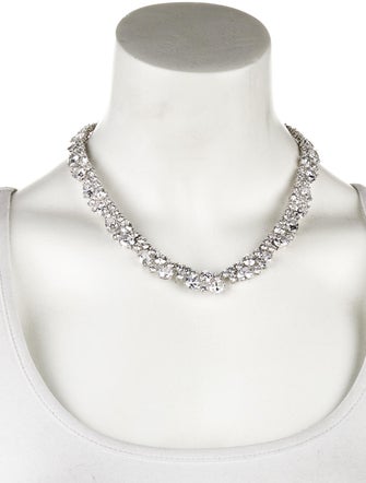 CZ by Kenneth Jay Lane Cubic Zirconia Collar Necklace