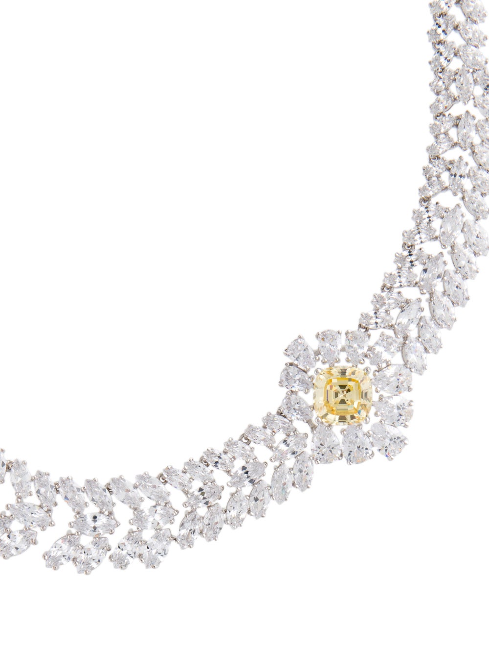 CZ by Kenneth Jay Lane Rhodium-Plated Brass & Cub… - image 2