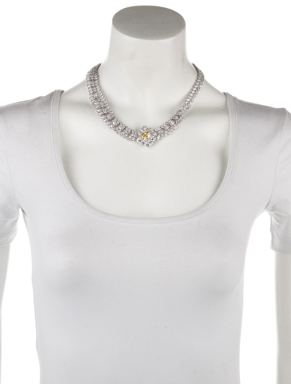 CZ by Kenneth Jay Lane Rhodium-Plated Brass & Cub… - image 3