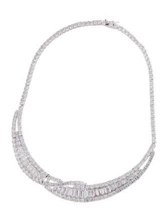 CZ by Kenneth Jay Lane Cubic Zirconia Collar Necklace