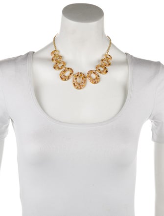 CZ by Kenneth Jay Lane Cubic Zirconia Collar Necklace