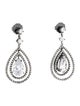 CZ by Kenneth Jay Lane Cubic Zirconia Double Halo Drop Earrings