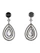 CZ by Kenneth Jay Lane Cubic Zirconia Double Halo Drop Earrings