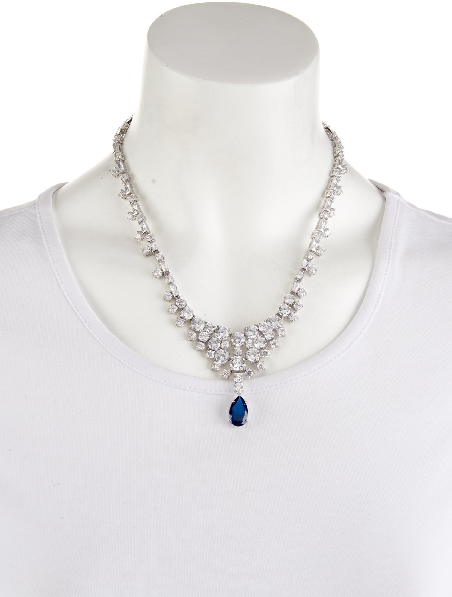 CZ by Kenneth Jay Lane Cubic Zirconia Collar Necklace