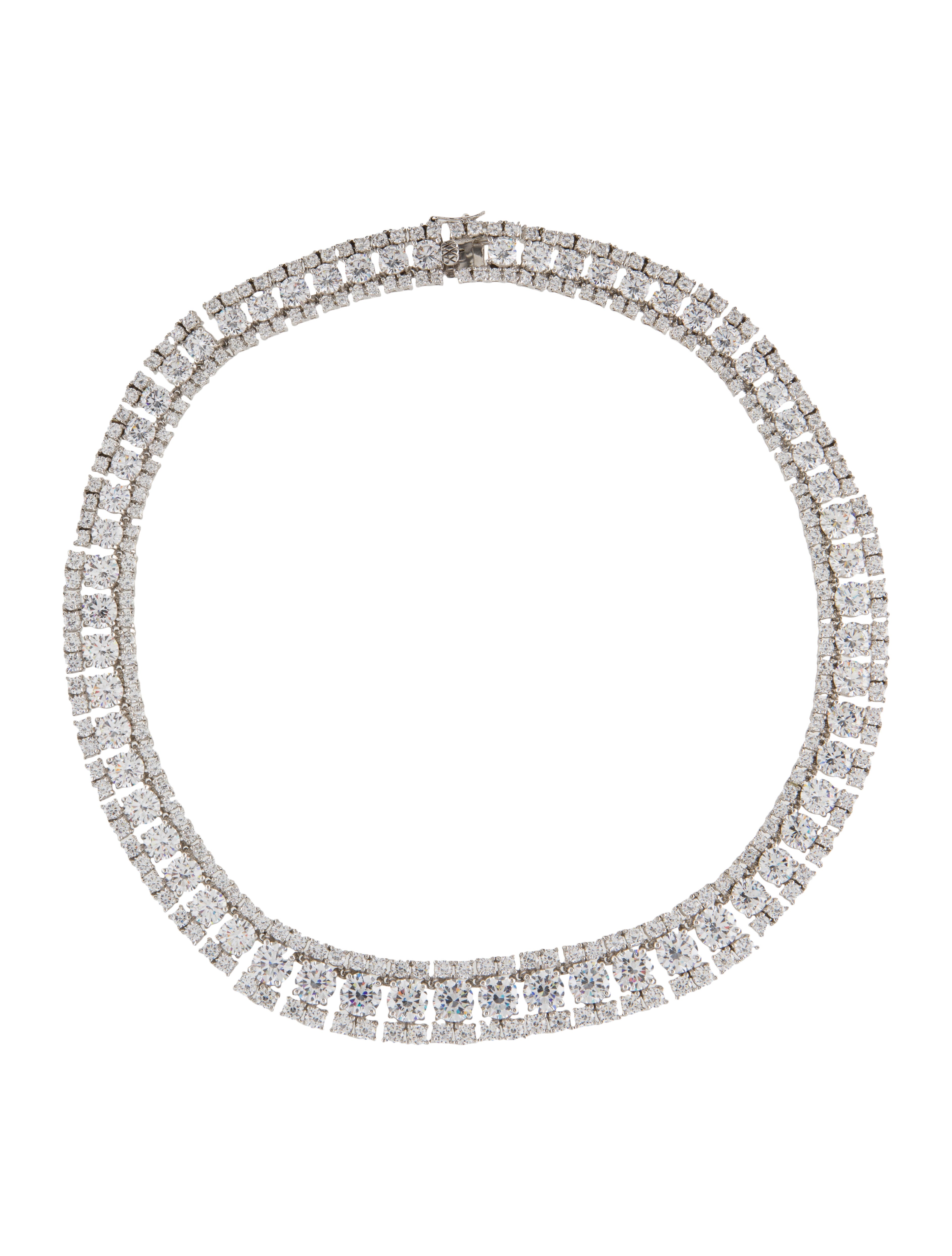 CZ by Kenneth Jay Lane Cubic Zirconia Collar Necklace