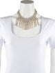 CZ by Kenneth Jay Lane Cubic Zirconia Fringe Collar Necklace