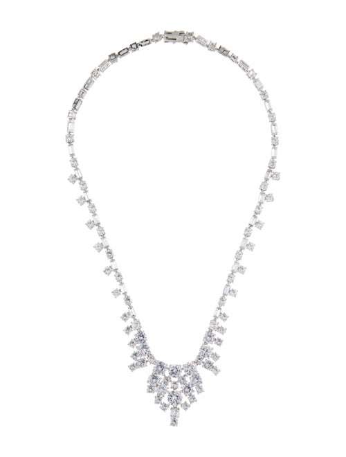 CZ by Kenneth Jay Lane Cubic Zirconia Collar Necklace