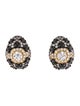 CZ by Kenneth Jay Lane Crystal and Resin Dome Drop Earrings