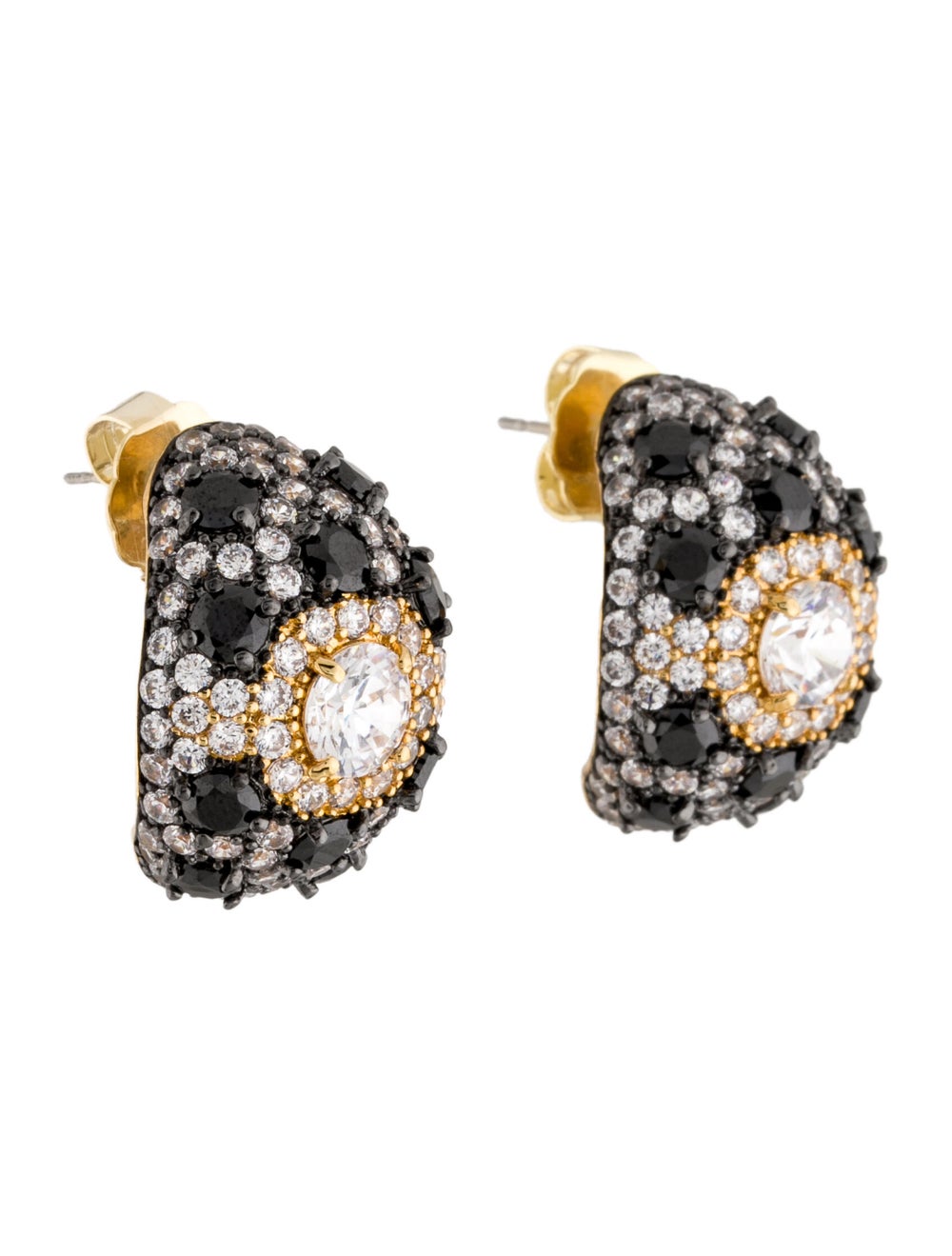 CZ by Kenneth Jay Lane Gold-Tone Metal Resin & Cr… - image 3