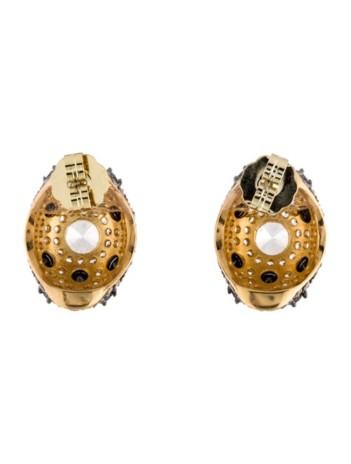 CZ by Kenneth Jay Lane Crystal and Resin Dome Drop Earrings