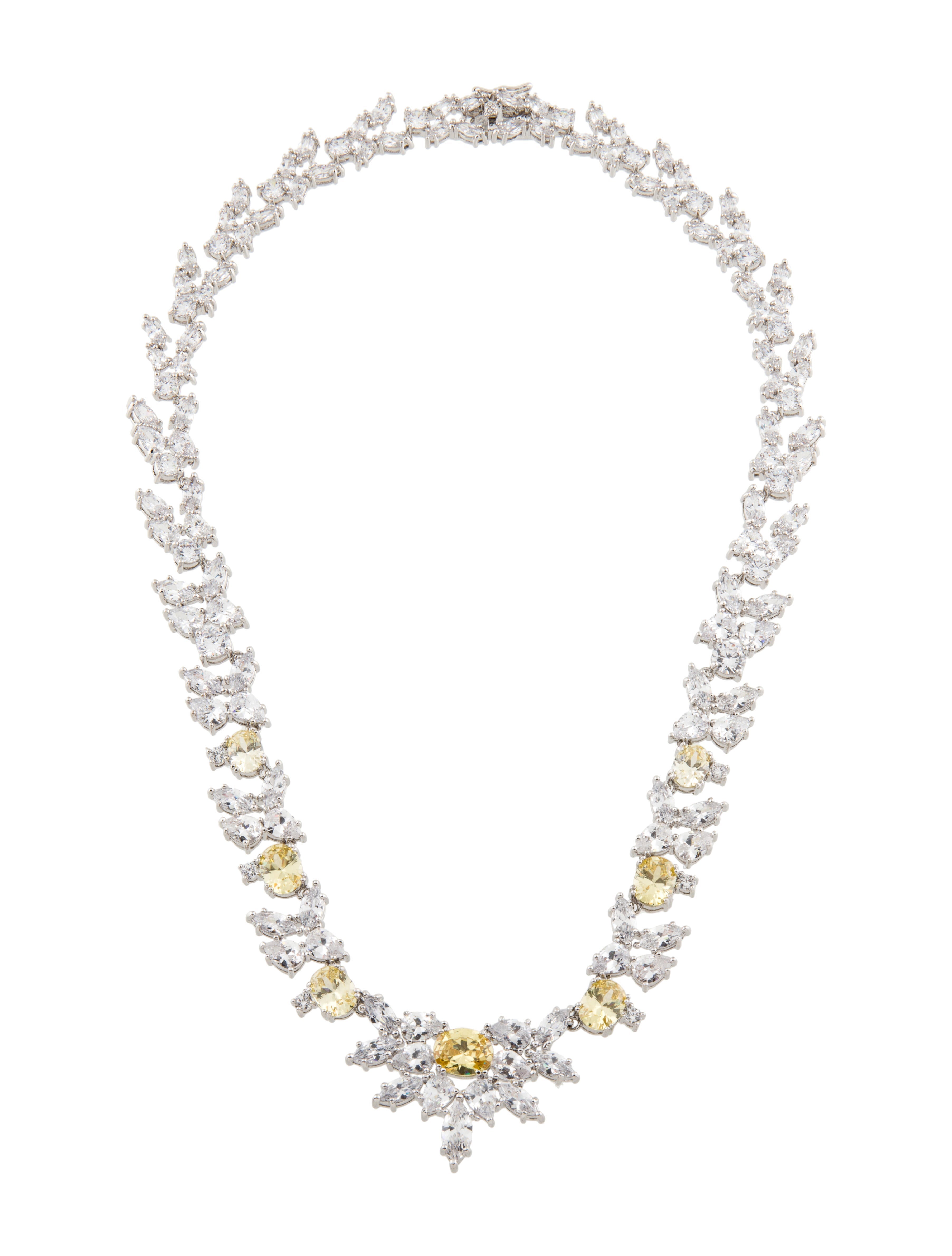 CZ by Jay Lane Cubic Zirconia Graduated Oval Statement Necklace