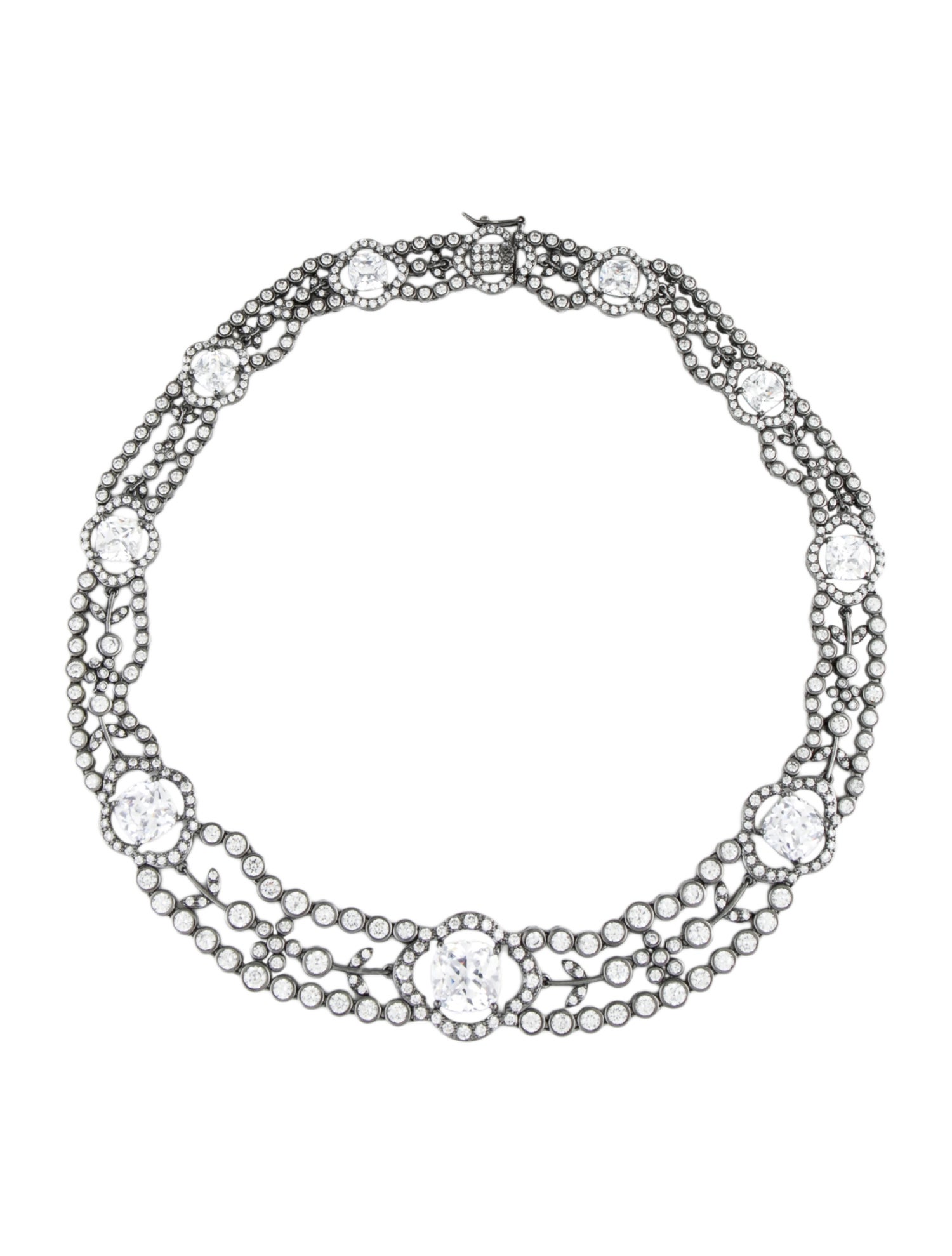 CZ by Kenneth Jay Lane Crystal Collar Necklace