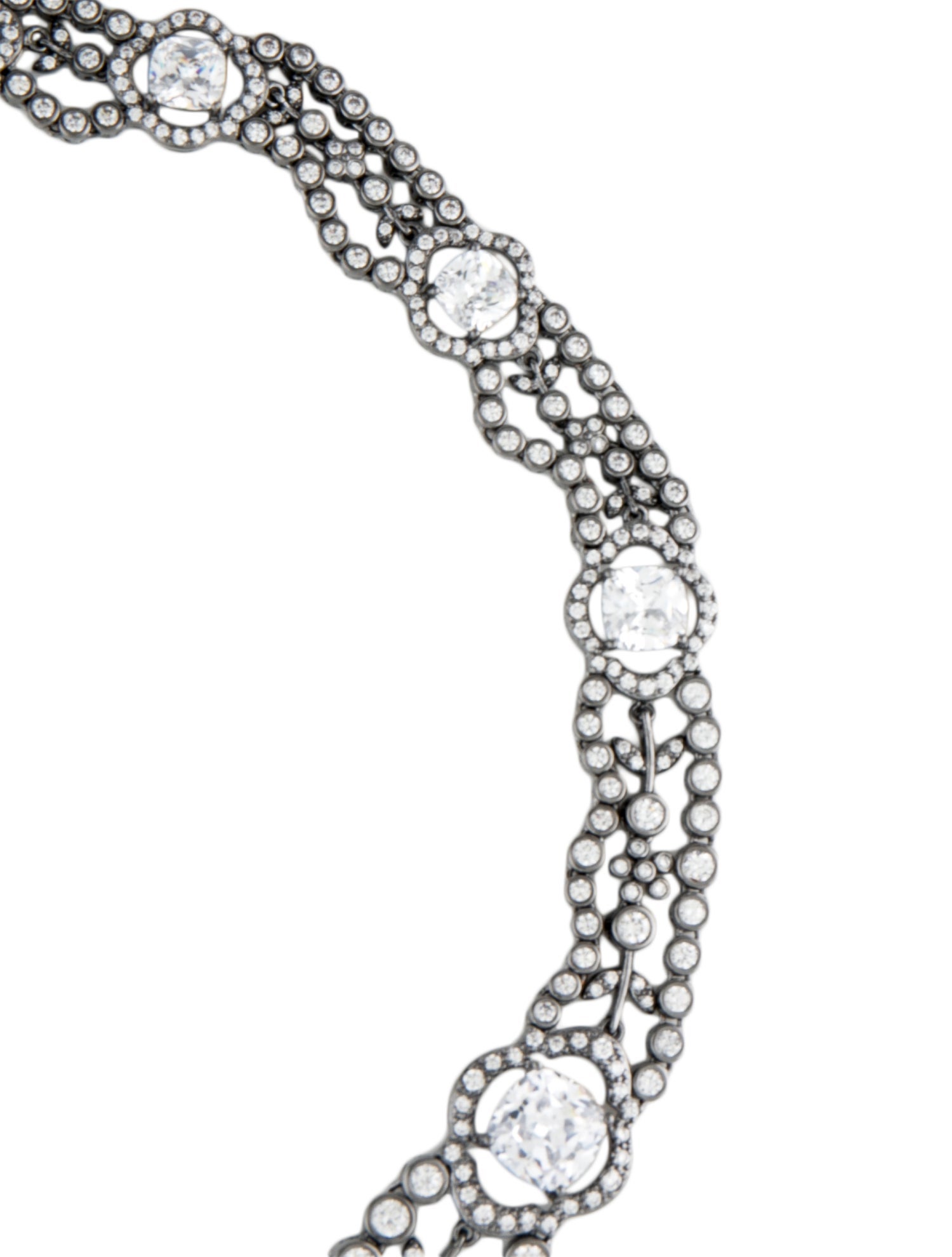 CZ by Kenneth Jay Lane Crystal Collar Necklace