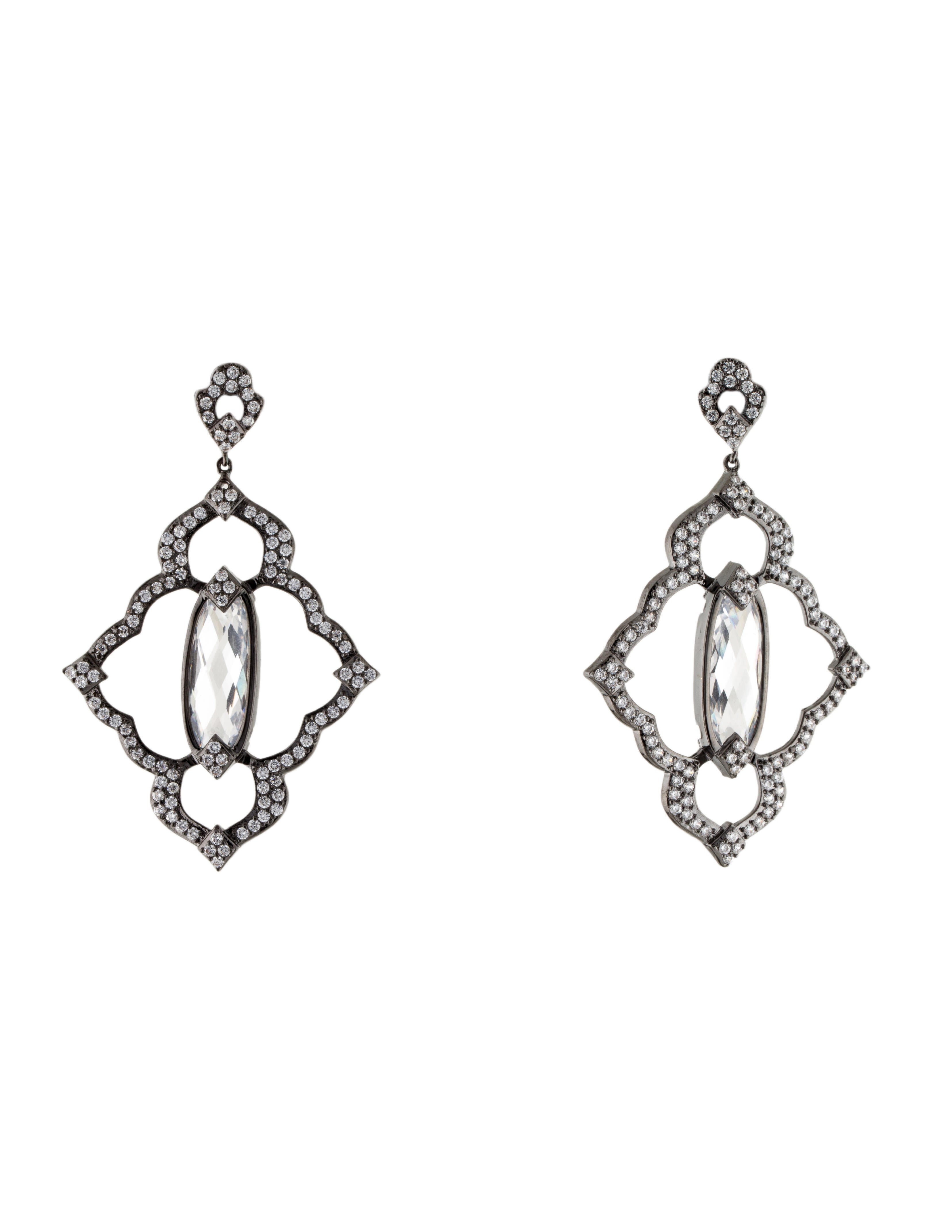 CZ by Kenneth Jay Lane Cubic Zirconia Drop Earrings