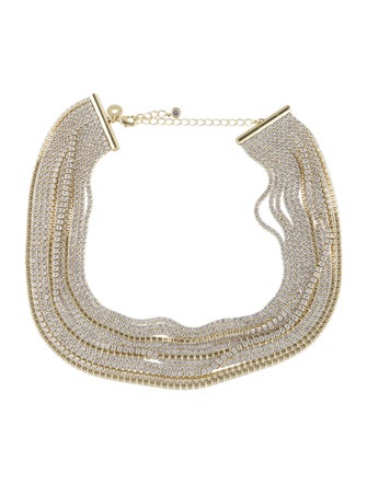 CZ by Kenneth Jay Lane Cubic Zirconia 12- Row Sparkle Necklace