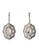 CZ by Kenneth Jay Lane Cubic Zirconia Oval Deco Drop Earrings