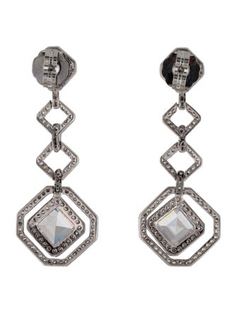 CZ by Kenneth Jay Lane Cubic Zirconia Geometric Drop Earrings