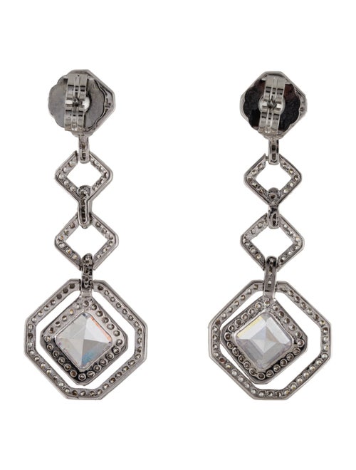 CZ by Kenneth Jay Lane Cubic Zirconia Geometric Drop Earrings