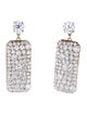 CZ by Kenneth Jay Lane Cubic Zirconia Rectangular Drop Earrings