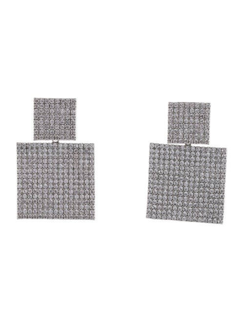 CZ by Kenneth Jay Lane Double Square Earrings