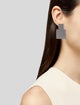 CZ by Kenneth Jay Lane Double Square Earrings