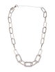 CZ by Kenneth Jay Lane Triple CZ Pave Link Collar Necklace