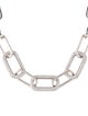 CZ by Kenneth Jay Lane Triple CZ Pave Link Collar Necklace